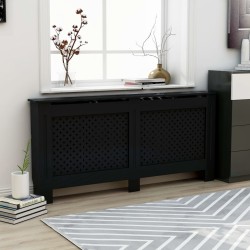 Fekete mdf radiátorburkolat 172 x 19 x 81 cm