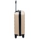 2 db aranyszínű abs keményfalú gurulós bőrönd