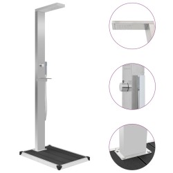 Kültéri wpc és rozsdamentes acél zuhany és zuhanytálca