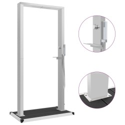 Kültéri wpc és rozsdamentes acél zuhany és zuhanytálca