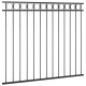 146319 fence panel steel 1,7x1,5 m black