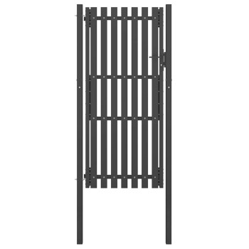 Antracit színű acél kerítéskapu 100 x 200 cm