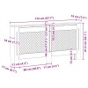 2 db fehér mdf radiátorburkolat 172 x 19 x 81,5 cm
