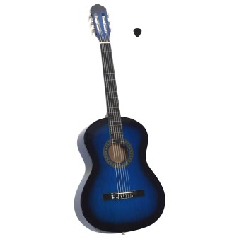 Kék klasszikus hársfa gitár kezdőknek 4/4 39"