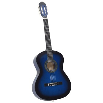 Kék klasszikus hársfa gitár kezdőknek 4/4 39"