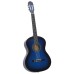 12 darabos kék klasszikus gitár kezdőkészlet 4/4 39"