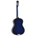 12 darabos kék klasszikus gitár kezdőkészlet 4/4 39"