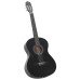 12 darabos fekete klasszikus gitár kezdőkészlet 4/4 39"