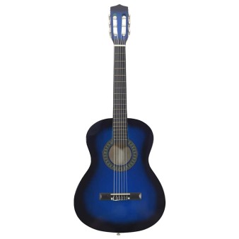 8 részes kék klasszikus gitárszett kezdőknek 3/4 36"