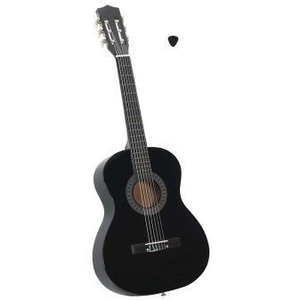 Fekete klasszikus gitár kezdőknek és gyerekeknek 3/4 36"