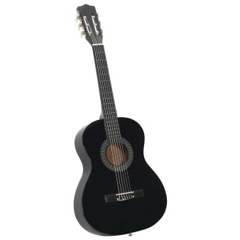 Fekete klasszikus gitár kezdőknek és gyerekeknek 3/4 36"