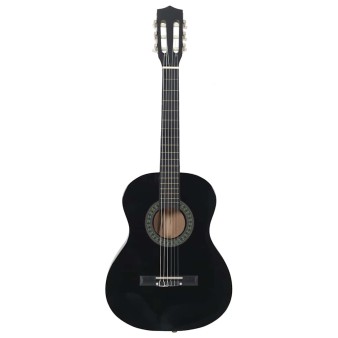 Fekete klasszikus gitár kezdőknek és gyerekeknek 3/4 36"