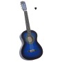 Kék klasszikus gitár kezdőknek és gyerekeknek 1/2 34"