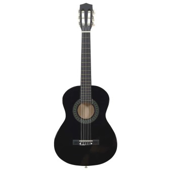 Fekete klasszikus gitár kezdőknek és gyerekeknek 1/2 34"