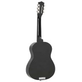 8 darabos fekete klasszikus gitár kezdőkészlet 1/2 34"