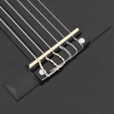 8 darabos fekete klasszikus gitár kezdőkészlet 1/2 34"