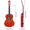 8 darabos klasszikus gitár kezdőkészlet 1/2 34"