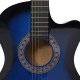 Kék árnyékos 6 húros klasszikus western cutaway gitár 38