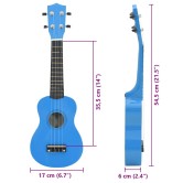 Babakék szoprán ukuleleszett tokkal gyerekeknek 21" Babakék szoprán ukuleleszett tokkal gyerekeknek 21"