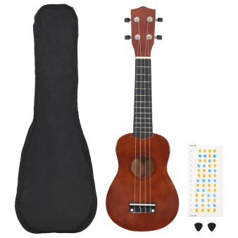 Természetes soprano ukulele készlet táskával gyerekeknek 23"