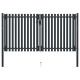 Antracitszürke kétajtós acél kerítéskapu 306 x 200 cm