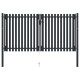 Antracitszürke kétajtós acél kerítéskapu 306 x 200 cm