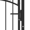 Fekete acél kerítéskapu emmen tüskékkel 104 x 87 cm