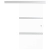 Ezüstszínű esg üveg és alumínium tolóajtó 90 x 212 cm