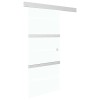 Ezüst esg üveg és alumínium tolóajtó puha ütközőkkel 76x205 cm