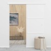 Ezüst esg üveg és alumínium tolóajtó puha ütközőkkel 76x205 cm
