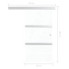 Ezüst esg üveg és alumínium tolóajtó puha ütközőkkel 90x205 cm