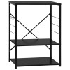 Fekete szerelt fa mikrohullámú szekrény 60 x 39,6 x 79,5 cm
