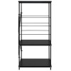 Fekete szerelt fa mikrohullámú szekrény 60 x 39,6 x 79,5 cm
