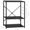 Fekete szerelt fa mikrohullámú szekrény 60 x 39,6 x 79,5 cm