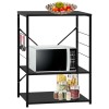 Fekete szerelt fa mikrohullámú szekrény 60 x 39,6 x 79,5 cm