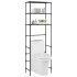 3 szintes fekete wc feletti tárolóállvány 53 x 28 x 169 cm