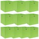 10 db zöld szövet tárolódoboz 32 x 32 x 32 cm