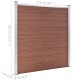 Barna wpc kerítéspanel 1045 x 186 cm Barna wpc kerítéspanel 1045 x 186 cm