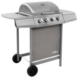 Ezüst gáz grillsütő 4 égővel