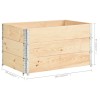 3 db tömör fenyőfa raklapmagasító 50 x 100 cm