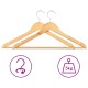 100 db csúszásmentes keményfa ruhaakasztó