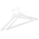 50 db fehér csúszásmentes keményfa ruhaakasztó