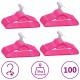 100 db rózsaszín csúszásmentes bársony ruhaakasztó