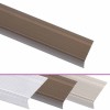 5 db barna l-alakú alumínium lépcsőélvédő 90 cm