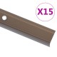 15 db barna l-alakú alumínium lépcsőélvédő 90 cm