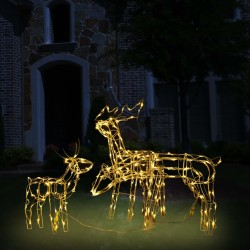 3 darabos rénszarvas karácsonyi díszvilágítás 229 led-del