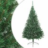 Zöld pvc fél műkarácsonyfa állvánnyal 180 cm