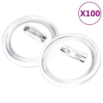100 készlet akril 58 mm-es kitűző