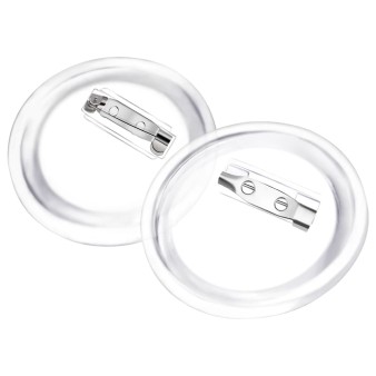 100 készlet akril 44 mm-es kitűző