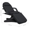 Fekete masszázsasztal 180 x 62 x (86,5-118) cm